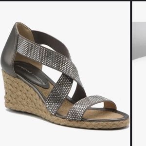 Adrienne Vittadini Women's Barri Strappy Espadrille Wedge Sandals